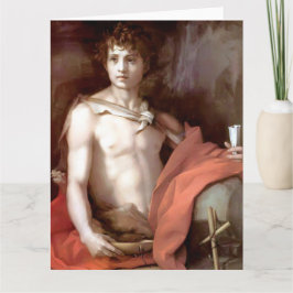 Wenskaart met fijne kunst van Johannes de Doper Kaart