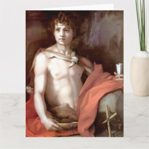 Wenskaart met fijne kunst van Johannes de Doper Kaart