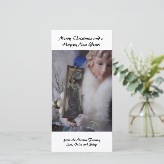 Wenskaart met foto 'Hoopengel' Feestdagenkaart (Staand voorkant)