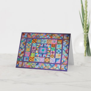 Wenskaart met Foto van Met de hand gemaakt Dekbed Kaart