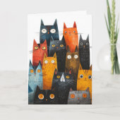 Wenskaart met gelukskat kaart (Voorkant)