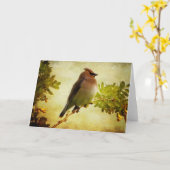 Wenskaart met getextureerde cedar-was kaart (Gele Bloem)