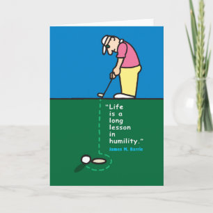 Wenskaart met golfer-illustratie kaart
