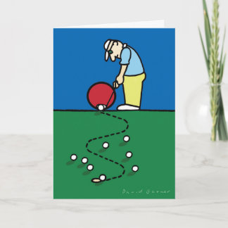 Wenskaart met golferillustratie kaart
