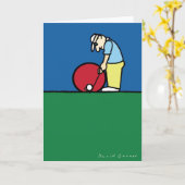 Wenskaart met golferillustratie kaart (Gele Bloem)