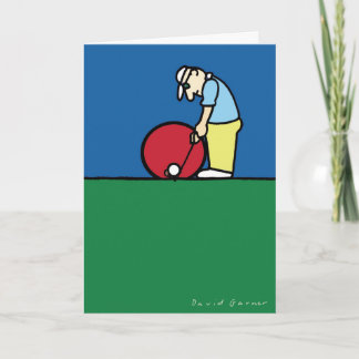 Wenskaart met golferillustratie kaart