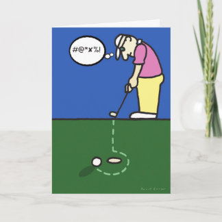 Wenskaart met golferillustratie kaart