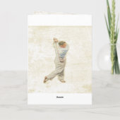 Wenskaart met  golfspeler kaart (Achterkant)