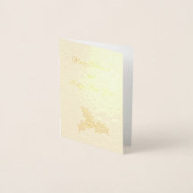 Wenskaart met gouden kerst