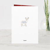 Wenskaart met gouden Kerstmis Feestdagen Kaart (Achterkant)