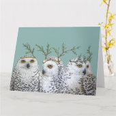 Wenskaart met grote sneeuwvlekken kaart (Gele Bloem)