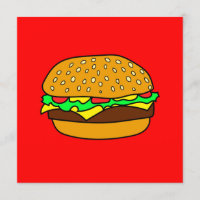 Wenskaart met hamburger
