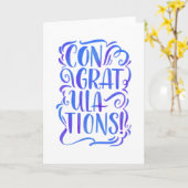 Wenskaart met handgeschreven felicitaties kaart (Gele Bloem)