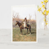 Wenskaart met Henry Farny Painting Kaart (Gele Bloem)