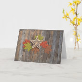 Wenskaart met herfststerren kaart (Gele Bloem)
