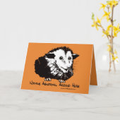 Wenskaart met het geruststellen opossum kaart (Gele Bloem)