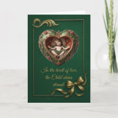 Wenskaart met het Hart van het Goddelijk Kind Kaart (Voorkant)