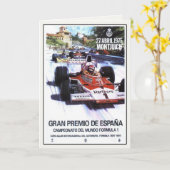 Wenskaart met het Poster van de Grote Prijs van Sp Kaart (Gele Bloem)