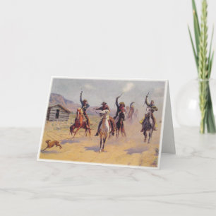 Wenskaart met het Schilderen van de Cowboy Kaart