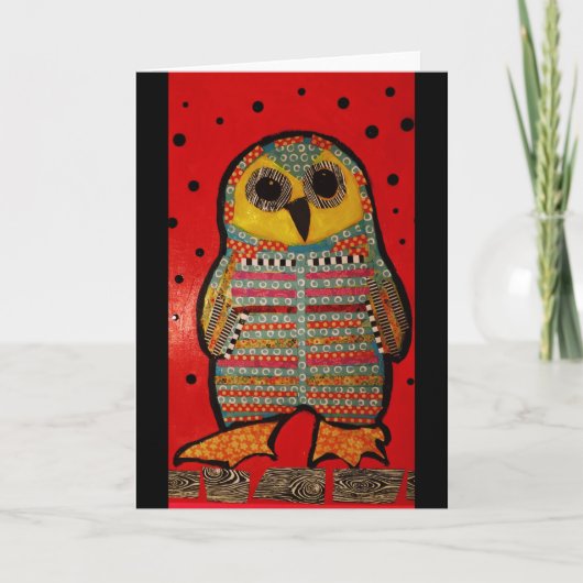 Wenskaart met Hoot Owl Kaart (Voorkant)