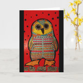 Wenskaart met Hoot Owl Kaart (Gele Bloem)