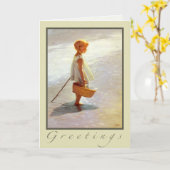 Wenskaart met I. Davidi Painting Kaart (Gele Bloem)