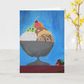 Wenskaart met "Ice Cream" door Amber Larsen Kaart (Gele Bloem)