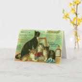 Wenskaart met  illustratie van Kittens Kaart (Gele Bloem)