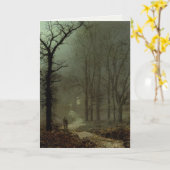 Wenskaart met John Atkinson Grimshaw schilderij Kaart (Gele Bloem)