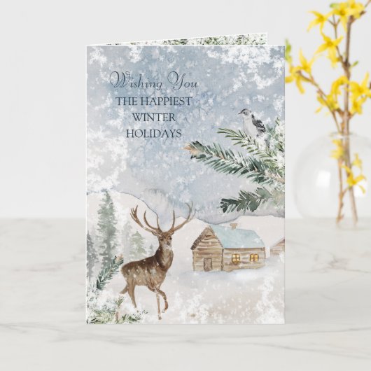 Wenskaart met kerst met maxie kaart (Gele Bloem)