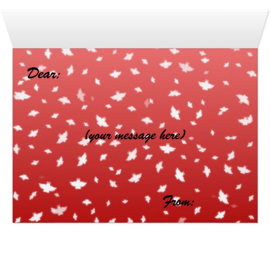 Wenskaart met kerstangels (Binenzijde Horizontaal (Onderkant))