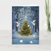 Wenskaart met kerstangels kaart (Voorkant)