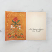 Wenskaart met kerstbekkenomslagen kaart (Binnen)