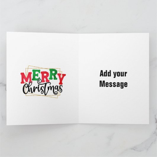 Wenskaart met kerstbeklimming kaart (Binnen)