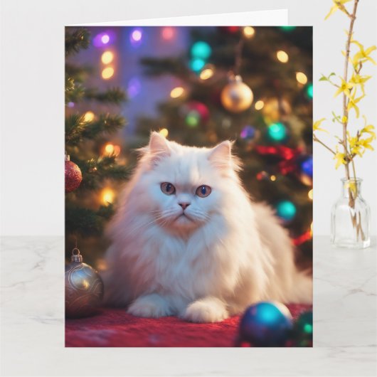 Wenskaart met kerstbeklimming kaart (Gele Bloem)