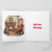 Wenskaart met kerstbeklimming kaart (Binnen)