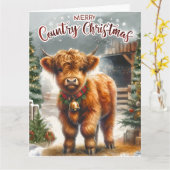 Wenskaart met kerstbeklimming kaart (Gele Bloem)