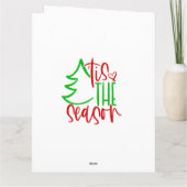 Wenskaart met kerstbeklimming kaart (Achterkant)