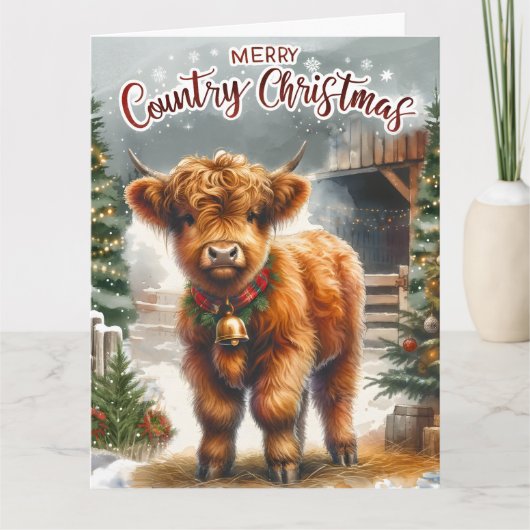 Wenskaart met kerstbeklimming kaart (Voorkant)
