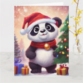 Wenskaart met kerstbeklimming kaart (Gele Bloem)