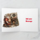 Wenskaart met kerstbeklimming kaart (Binnen)