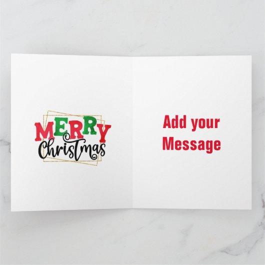 Wenskaart met kerstbeklimming kaart (Binnen)