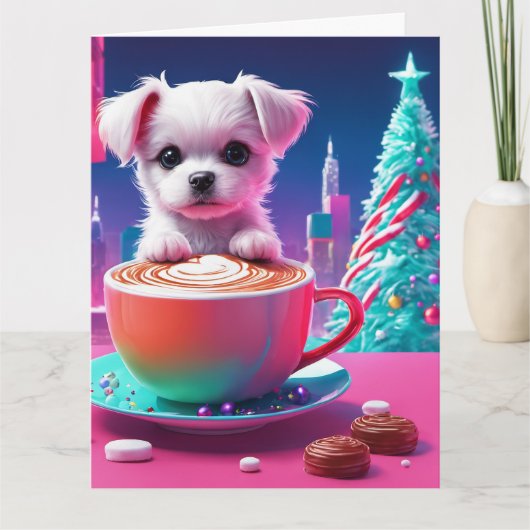 Wenskaart met kerstbeklimming kaart (Voorkant)