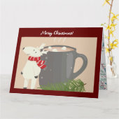 Wenskaart met kerstbeklimming kaart (Gele Bloem)