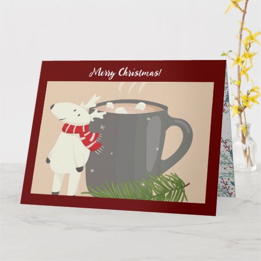 Wenskaart met kerstbeklimming kaart (Gele Bloem)