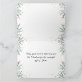 Wenskaart met kerstbeklimming kaart (Binnen)