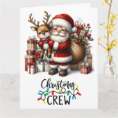 Wenskaart met kerstbeklimming kaart (Gele Bloem)