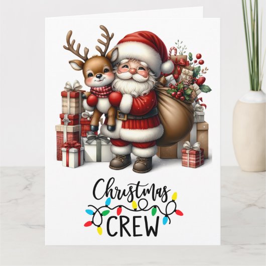 Wenskaart met kerstbeklimming kaart (Voorkant)