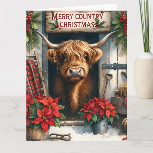 Wenskaart met kerstbeklimming kaart (Voorkant)
