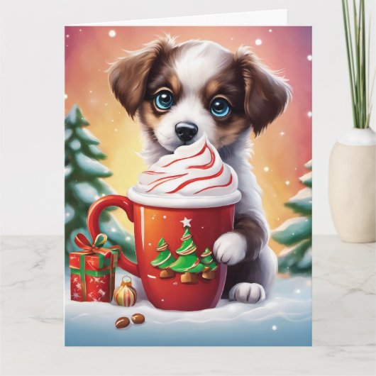 Wenskaart met kerstbeklimming kaart (Voorkant)